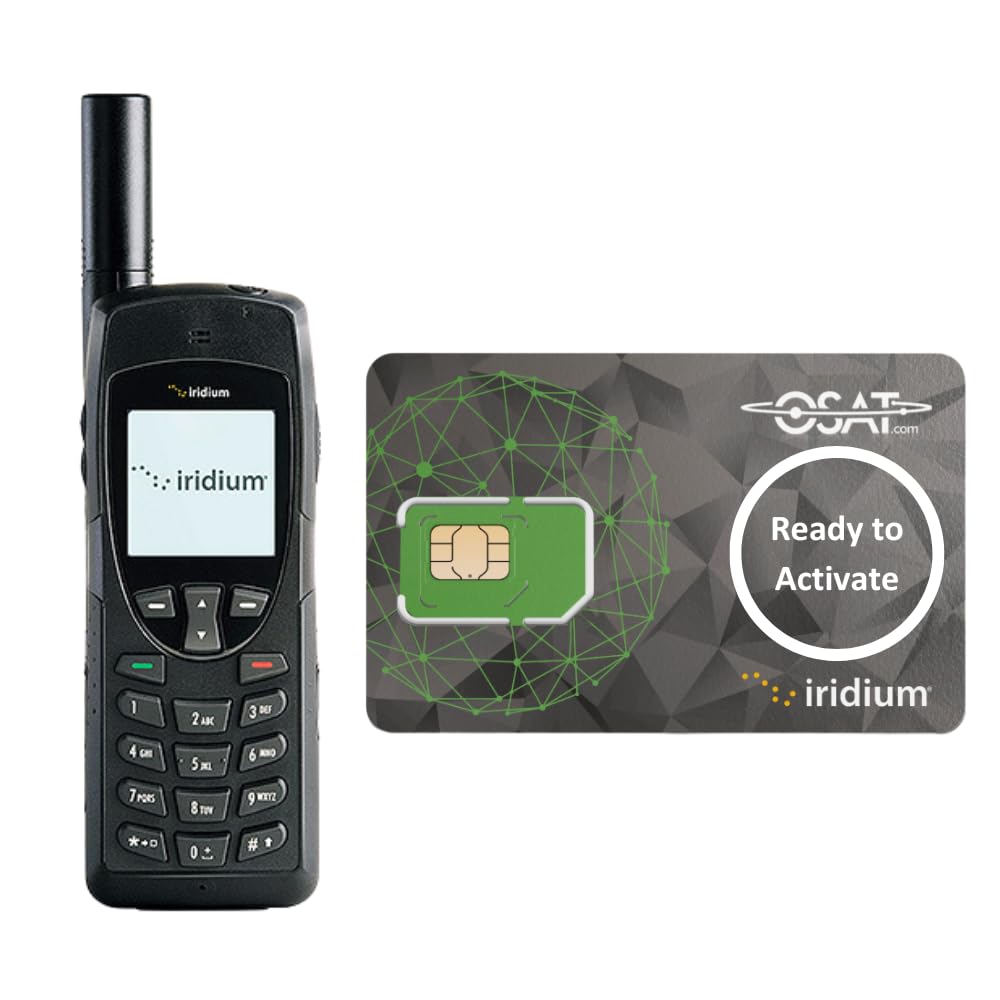 OSAT Iridium 9555 Satellitentelefon mit aktivierbarer Prepaid-SIM-Karte (Keine Sendezeit inbegriffen