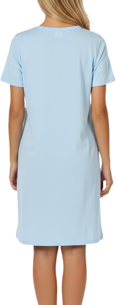 In One Clothing Mädchen Nachthemd mit kurzem Arm, weicher Single-Jersey aus 100% Bauwollle, mit Eule