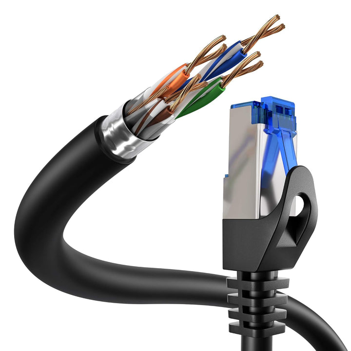 KabelDirekt – 10x 0,25m – Netzwerk, Ethernet, Lan & Patch Kabel (überträgt maximale Glasfaser Geschw