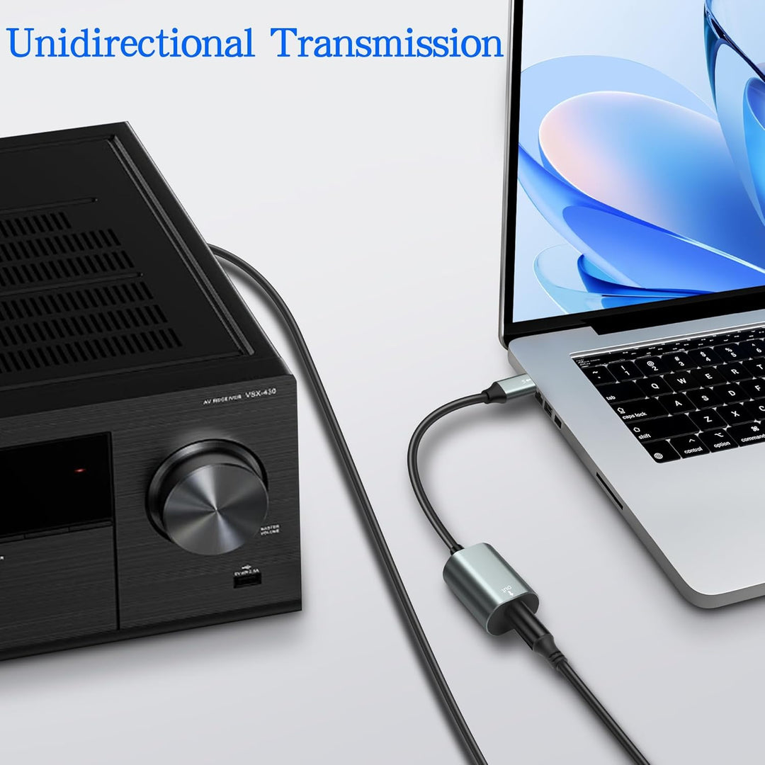 XMSJSIY USB Typ-C zu SPDIF optisches Audiokabel Typ C Stecker zu TOSLINK Buchse PCM Stereo Audio Ada