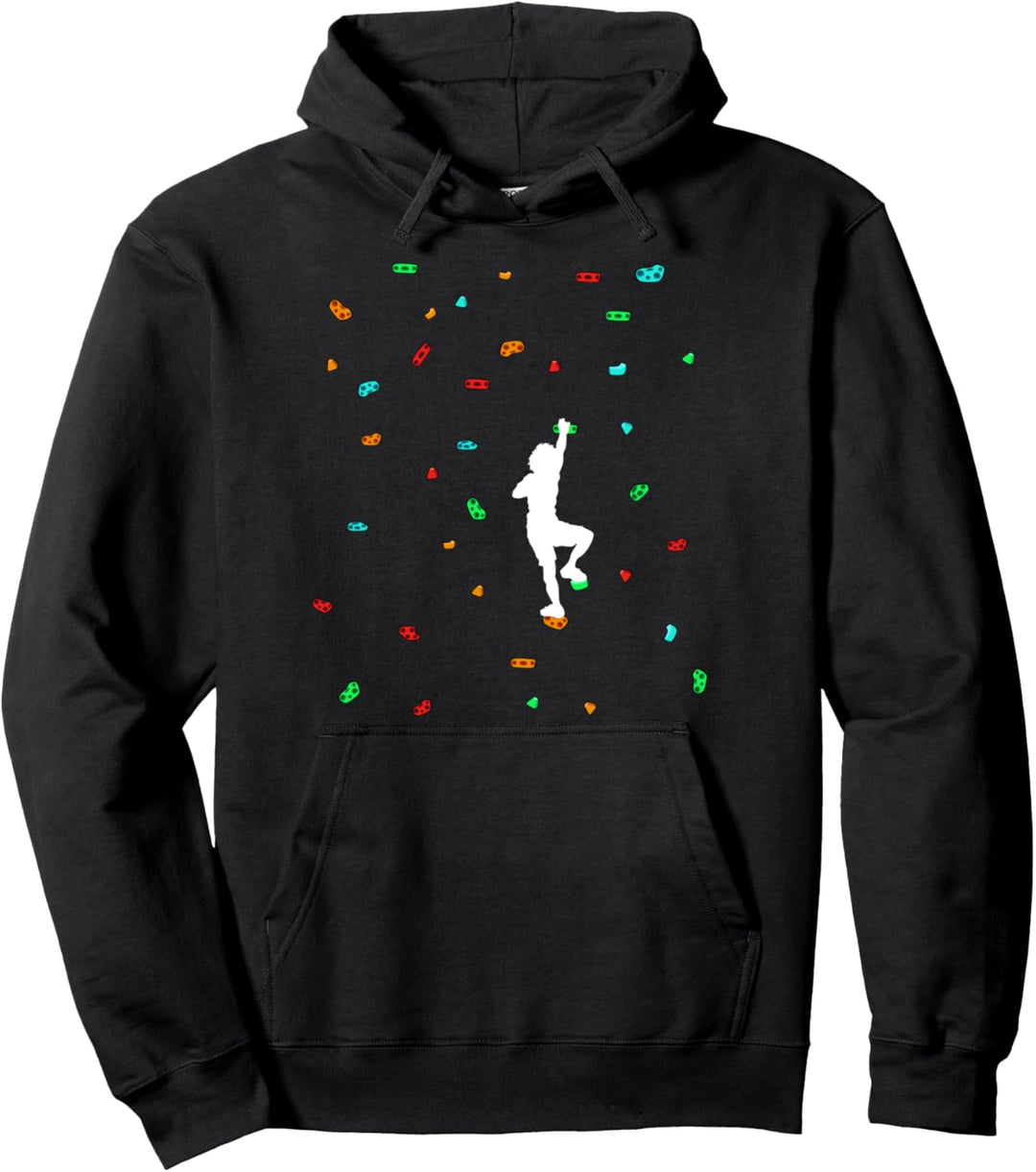 Bouldern Klettern Sportklettern Bergsteigen Kletterhalle Pullover Hoodie