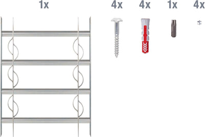 Alberts 563646 Fenstergitter Secorino Style | Ausziehbar für Fenster aussen | Einbruchschutz Gitter