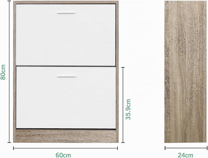 CASABEL Schuhschrank für 12 Paar – Schrank mit grossem Fassungsvermögen für Eingangsbereich, Flur –