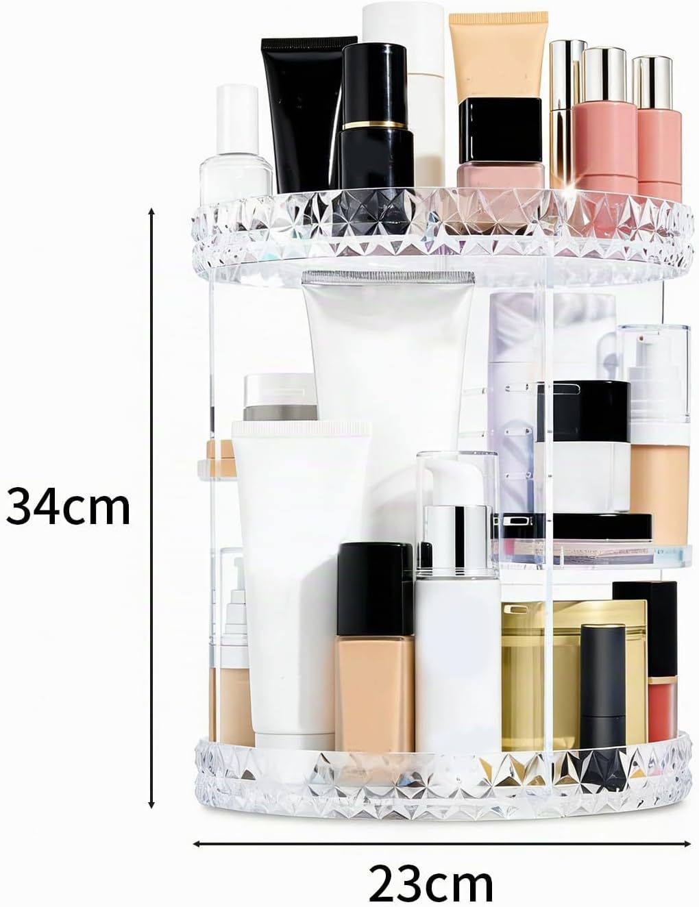 360° Drehbar Make Up Organizer Drehbar, Einstellbar Schminktisch Organizer, Platz Sparen, Geeignet F