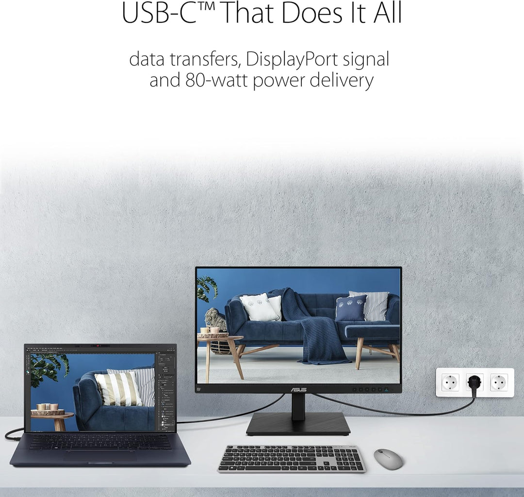 ASUS Business BE24ECSBT - 24 Zoll Full HD Monitor - 16:9 IPS Panel, 1920x1080-10-Punkt Multi-Touch,