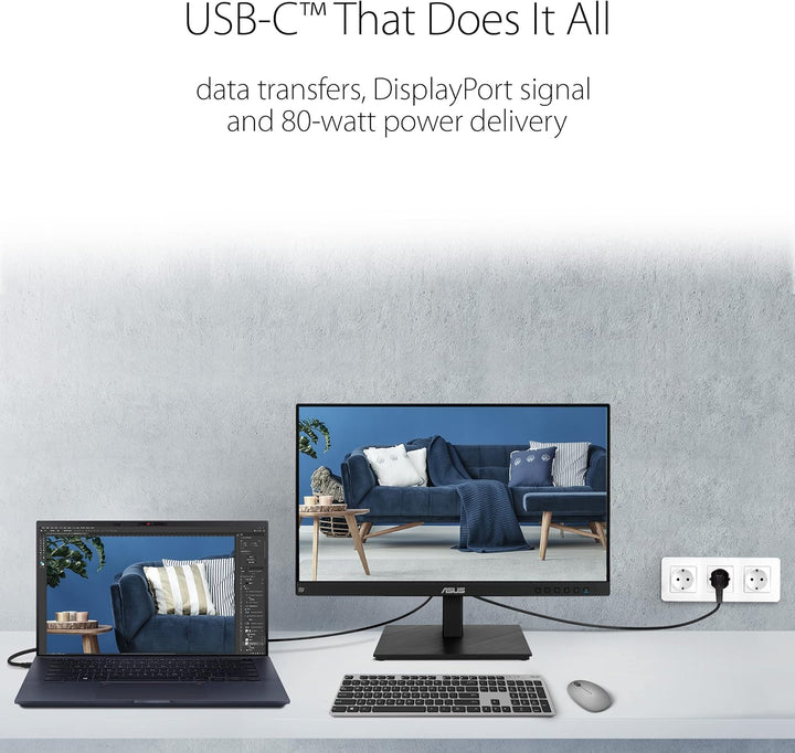 ASUS Business BE24ECSBT - 24 Zoll Full HD Monitor - 16:9 IPS Panel, 1920x1080-10-Punkt Multi-Touch,