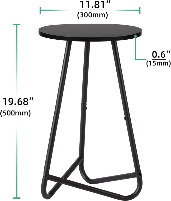 HDANI 50cm Rund Pflanzenständer,Blumenständer 2 set,Pflanzenregal aus Holz und Metall,Modernes Regal
