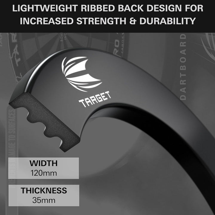 Target Darts Pro Tour bedruckter Wandschutz Schwarz, Schwarz
