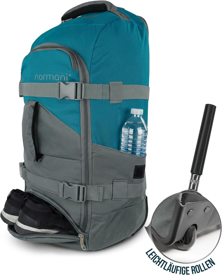 normani Reisetasche Trolley mit Rucksackfunktion 90 Liter - Backpacker mit Frontloader praktischer R