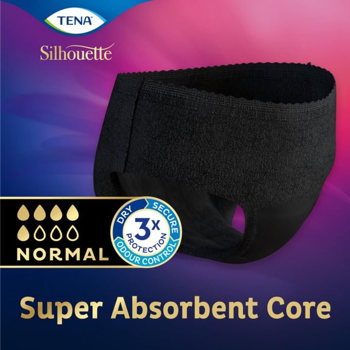 TENA Silhouette Normal Noir Inkontinenzunterhose, Grösse L