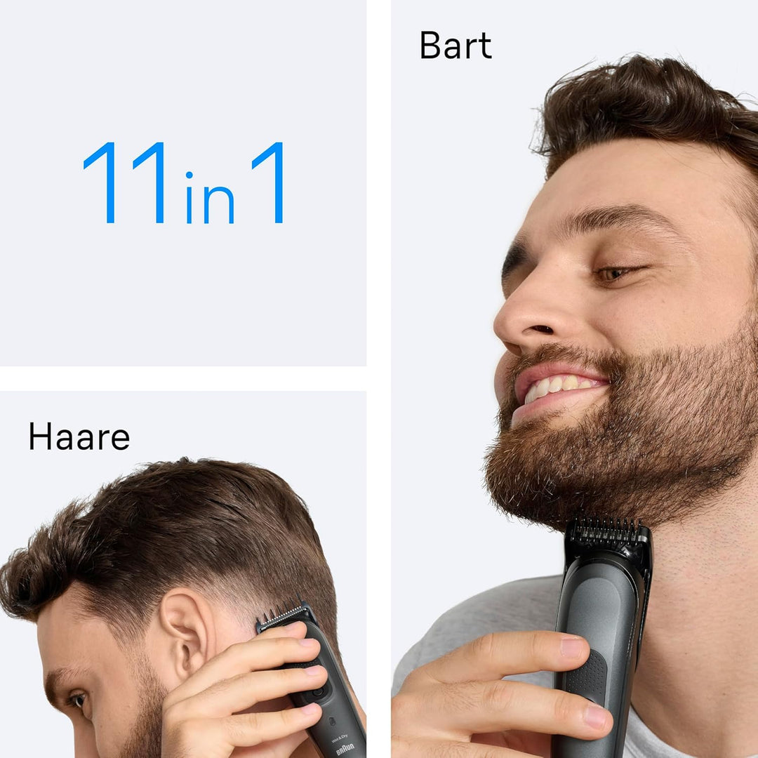 Braun All-in-One Trimmer-Set 3, 11-in-1 Multigroom, Barttrimmer, Nasenhaartrimmer, Haarschneidemasch