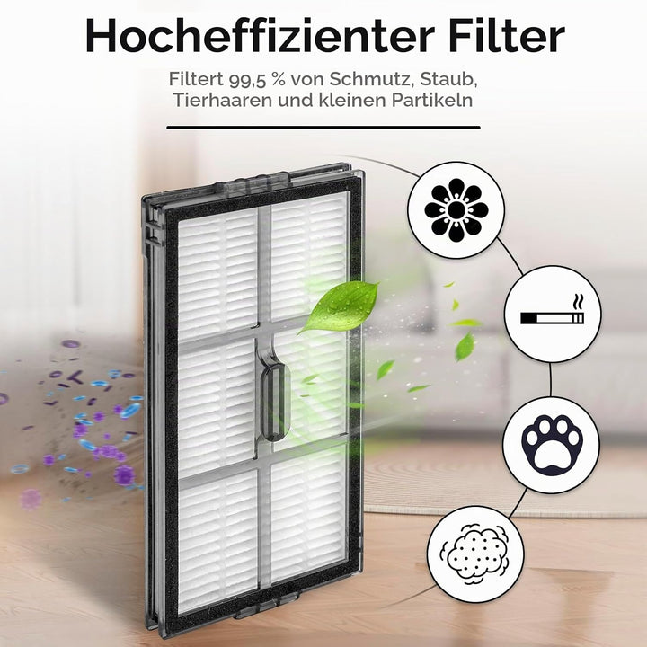 (8 Stück) Saros 10R Ersatz-HEPA-Filter für Roborock Saros 10R, Qrevo Curv 2 Pro, Q revo CurvX Saugro