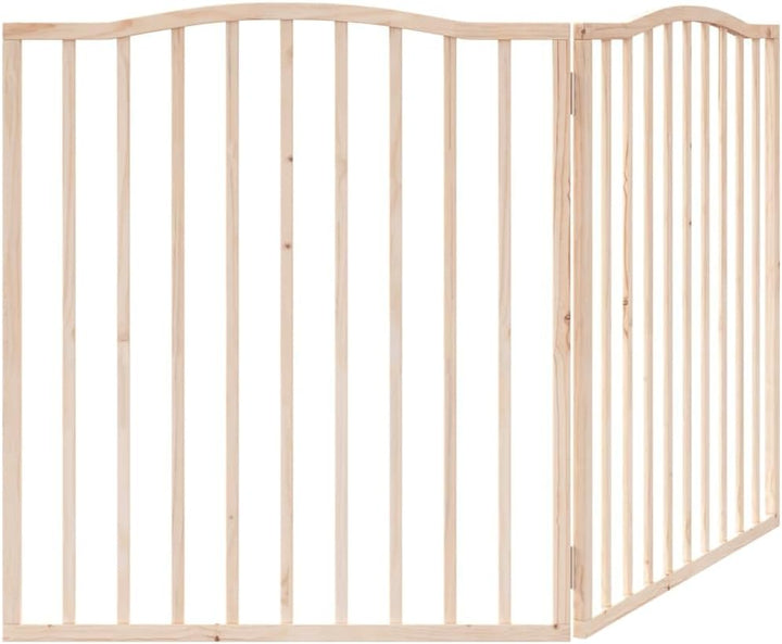 2-TLG. Hundetor faltbar aus Pappelholz 160 cm, freistehend, wetterfest und robust, ideal als Absperr