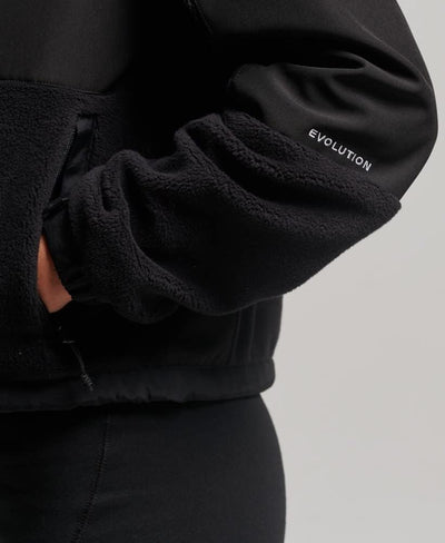 Superdry Damen Code Hybrid Trekker Jacket Baby Jacke, Schwarz