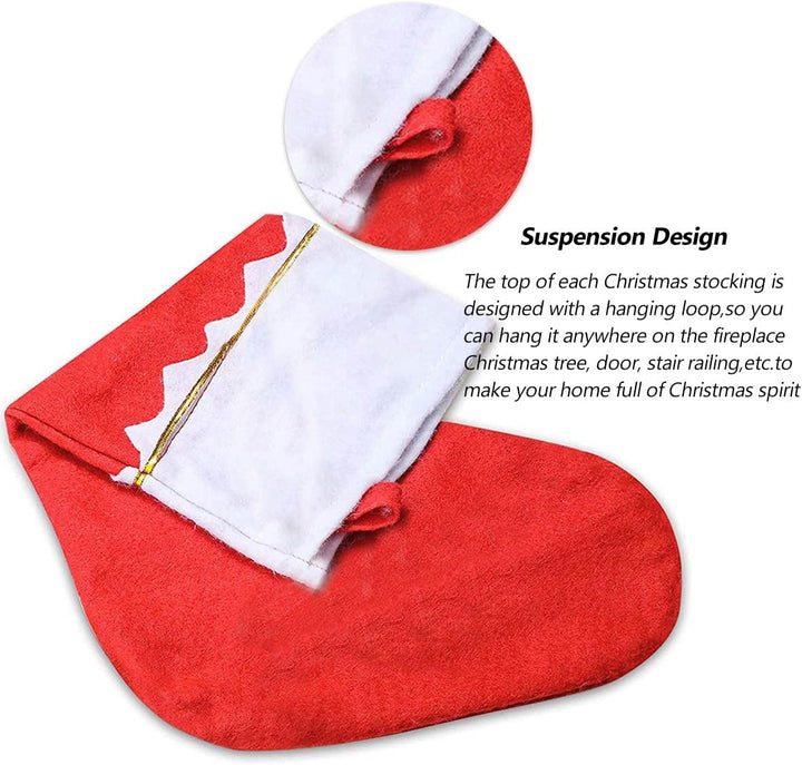 Nikolausstrumpf,Nikolausstiefel,10 Stück Nikolausstiefel Zum Befüllen,36 x 23 cm ,Grosser Weihnachts