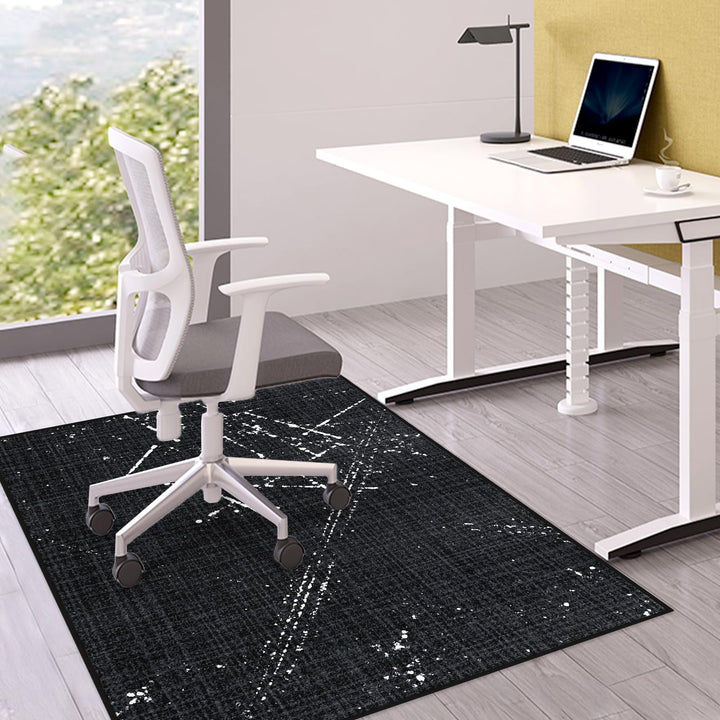 Bodenschutzmatte Bürostuhl 90X120 cm - Luxuriöse Bedruckter Stoff Bürostuhl Unterlage für Parkett un