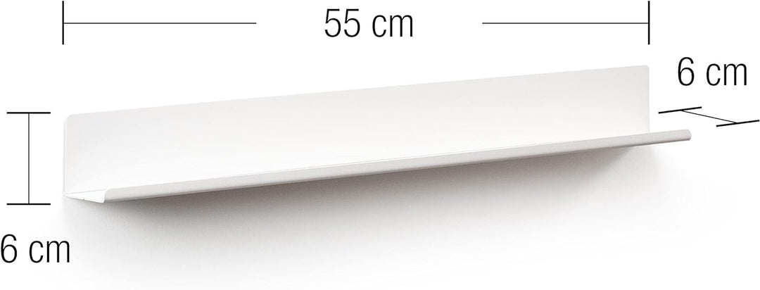 byde Ein schlankes Wandregal für Fotos, Bilder und Bücher. Modernes und minimalistisches Design. Her