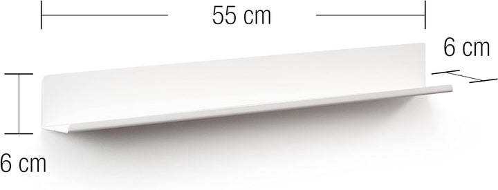 byde Ein schlankes Wandregal für Fotos, Bilder und Bücher. Modernes und minimalistisches Design. Her