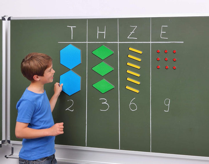 Betzold - Farbiger Zehnerbasis-Satz - Dezimalsystem Zehnersystem magnetisch Voll Mit Box, Voll Mit B
