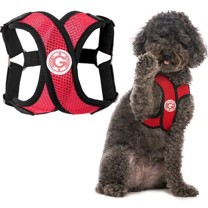 Gooby - Comfort X Step-In Hundegeschirr, erstickungsfrei, kleines Hundegeschirr mit Mikro-Wildlederb