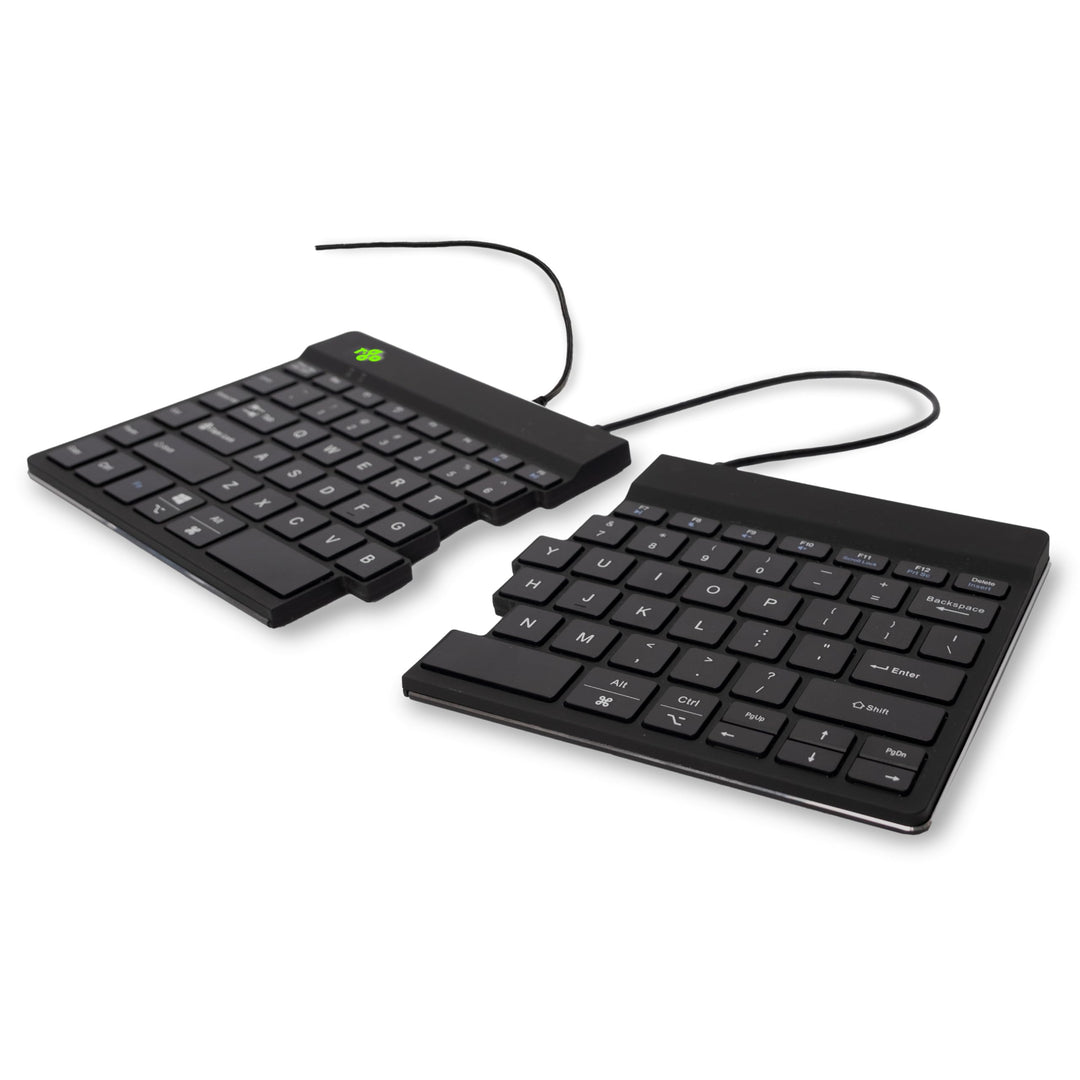 R-Go Split Tastatur, Ergonomische Design mit Geteilte Tastenfeld und Integrierter Pausenanzeige, QWE
