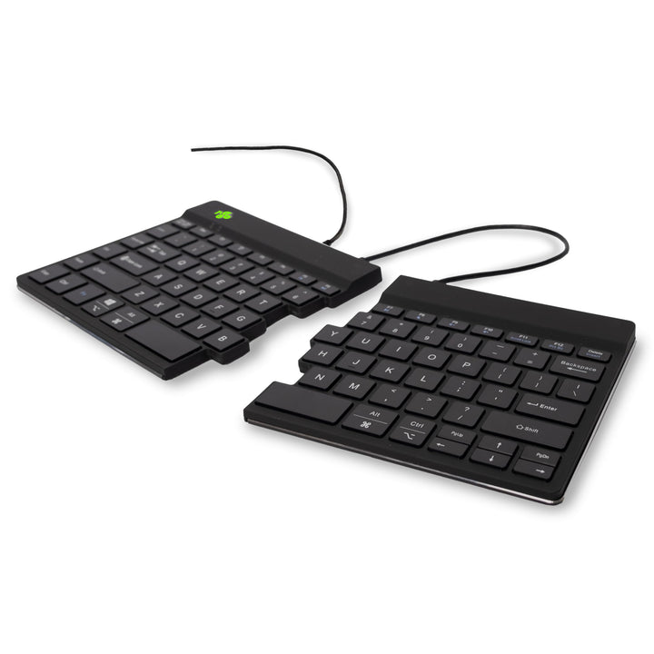R-Go Split Tastatur, Ergonomische Design mit Geteilte Tastenfeld und Integrierter Pausenanzeige, QWE