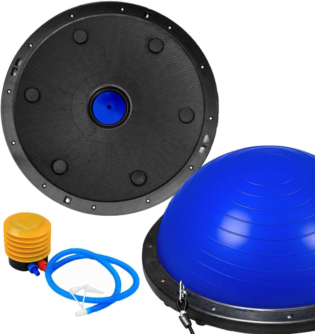 OcioDual Bos Balance Ball 58cm Blau Balance Fitness Trainer Up AntiRutsch Halbkugel Halbball mit Wid