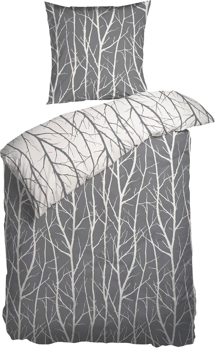 Arctic Bettwäsche 135x200 Satin I Bettbezug aus 100% Baumwolle mit Oeko-Tex Standard 100 I Bettzeug