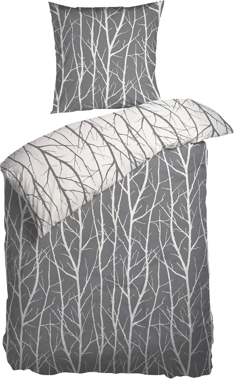 Arctic Bettwäsche 135x200 Satin I Bettbezug aus 100% Baumwolle mit Oeko-Tex Standard 100 I Bettzeug