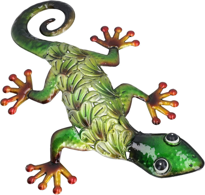 AB Tools Wandkunst, Gecko, Metallic-Grün, mit Haken zum Aufhängen