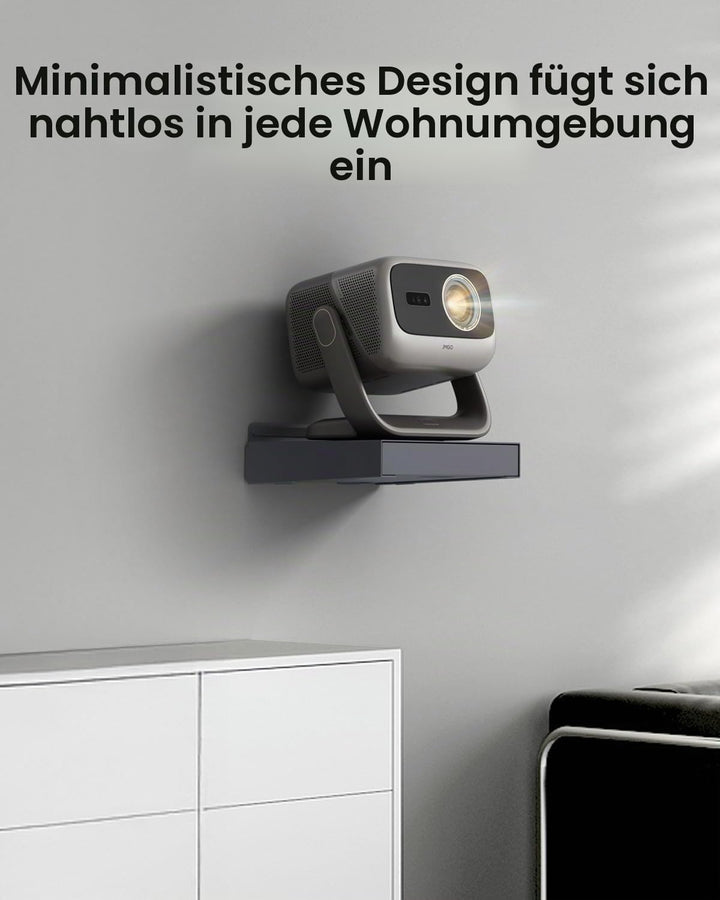 JmGO Projektor Wandhalterung mit Kabelmanagement und Aufbewahrungsbox, 2-in-1 Wandhalter für N3 Ulti