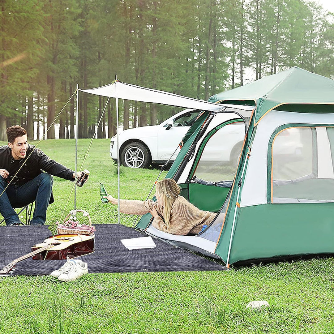 Sonnewelt Vorzeltteppich Zeltteppich 100% HDPE, Outdoor campingteppich mit 13 Heringe, Ausgestattet