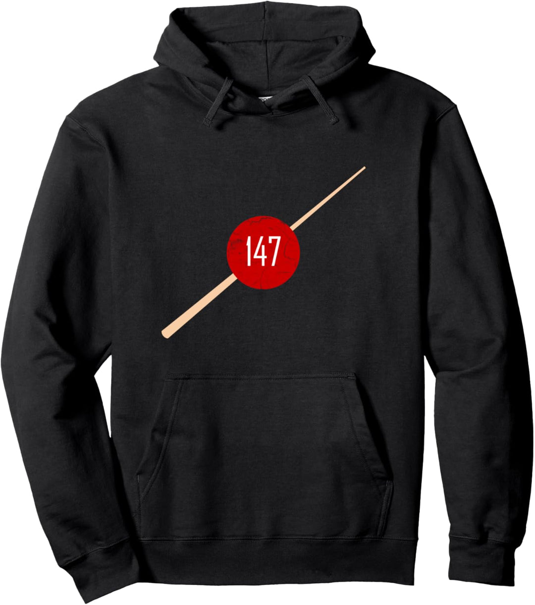 147 Maximum Break Geschenk-Idee Snooker Queue Kugel Pullover Hoodie