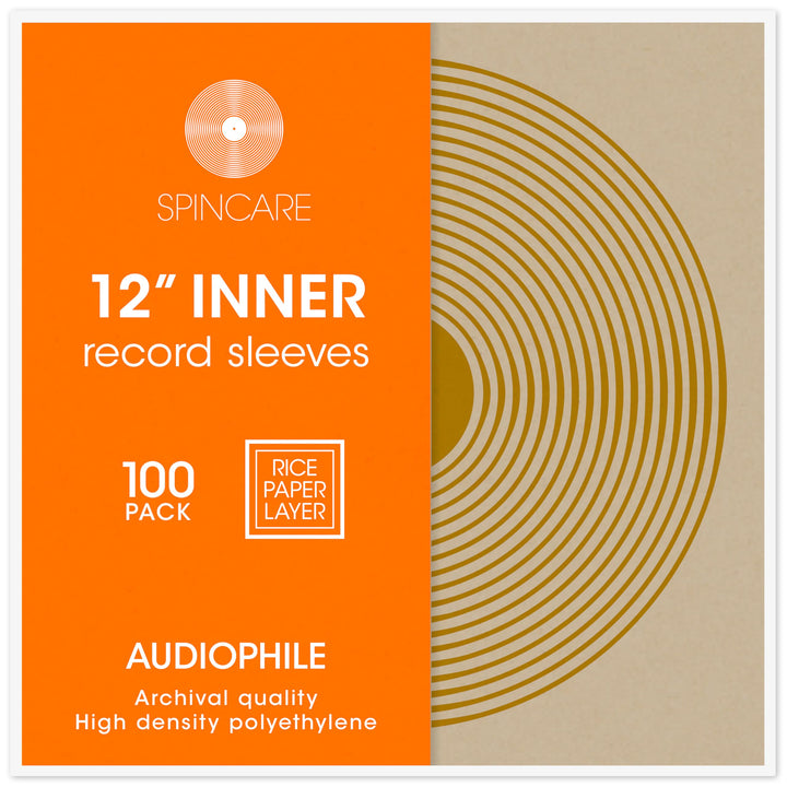 100x 12 Innenhüllen Für LP Schallplatten | Audiophile 12 Zoll Antistatische Gefüttert Vinyl Schutzhü