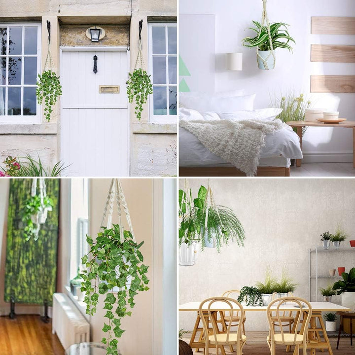 AceList Makramee Blumenampel 3er Set, Blumenampel Innen Aussen für Balkon und Garten Makramee Blumen