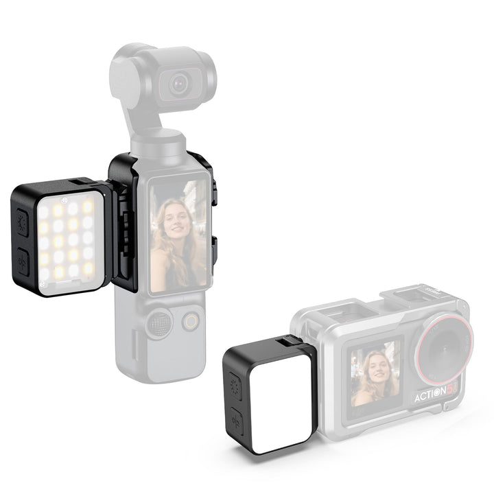 Mini-Licht für Action-Kamera, Osmo Pocket 3 LED Fill Light Attachment Kompatibel mit DJI Osmo Action