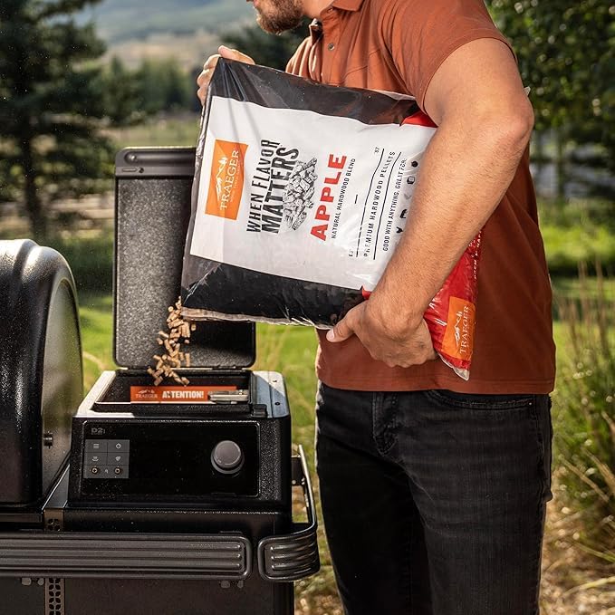 Traeger Grills Apple 100% Naturholzpellets für Smoker und Pelletgrills, BBQ, Backen, Braten und Gril