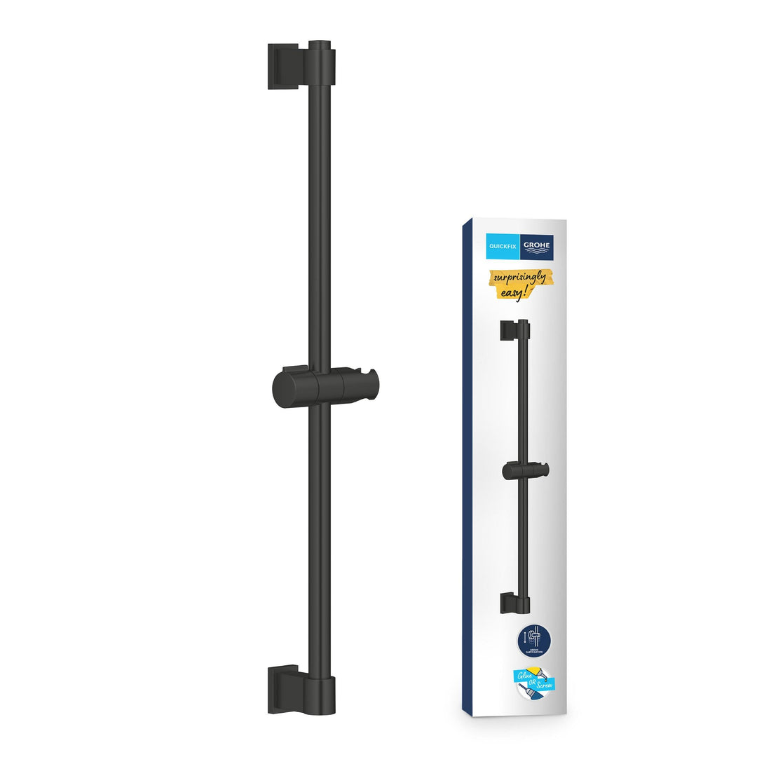 GROHE Vitalio, Duschstange 60cm ohne Bohren (oberes Befestigungselement verstellbar, mit Gleiter & G