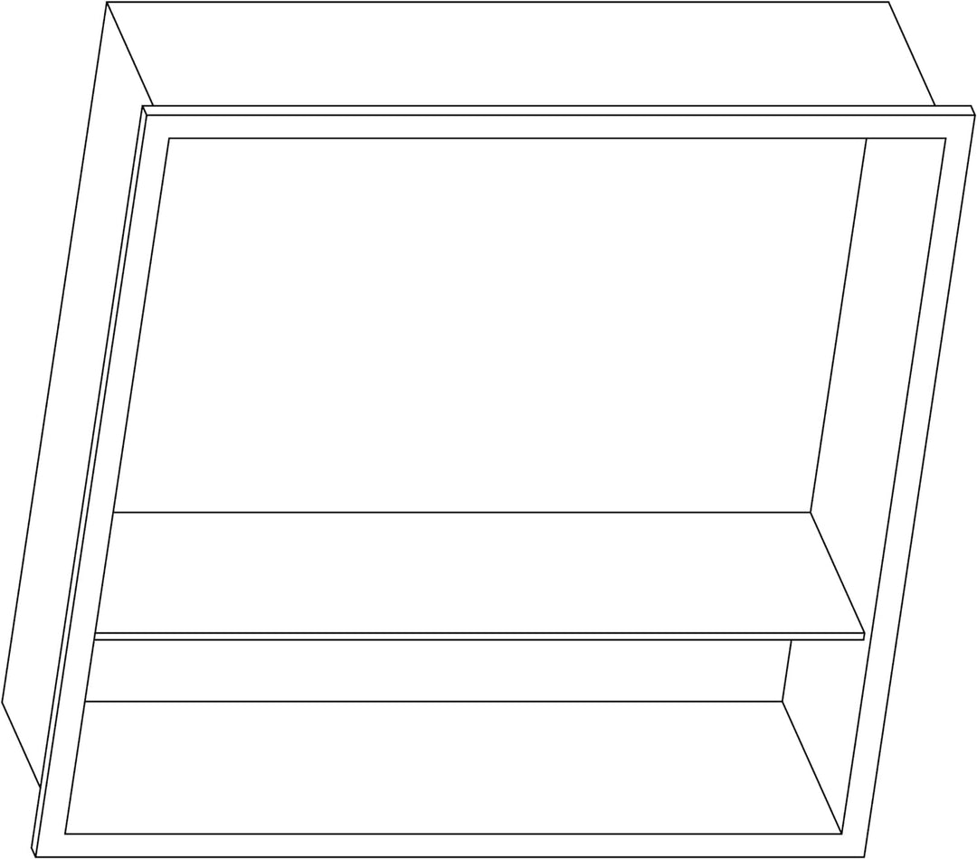 Wandnische aus Edelstahl NT303010X mit Ablagefach - 30 x 30 x 10 cm Einbauregal, flexibler Einbau- I