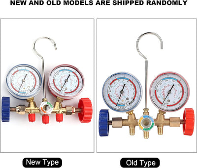 KIMISS Kältemittel Klimatisierung Werkzeuge AC Diagnose Manometer Set mit Schlauch und Haken