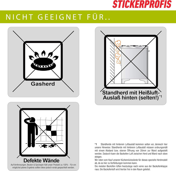 Stickerprofis Küchenrückwand hochglänzend selbstklebend - KRÄUTERGLÄSER - 1,8mm, Hartkunststoff, all