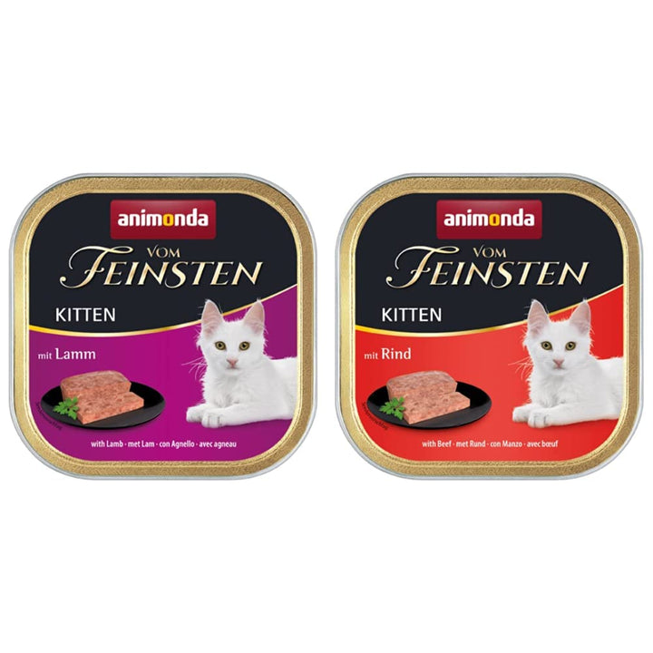 animonda Vom Feinsten Kitten, Nassfutter für wachsende Katzen im ersten Lebensjahr, mit Lamm, 32 x 1