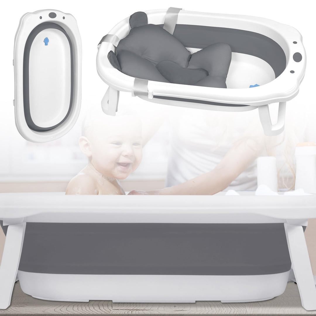 Baby Badewanne Faltbare,Babywanne 82 * 50 * 20cm,stabiles PP&amp;TPE Plastik,platzsparendm,Badewanne für
