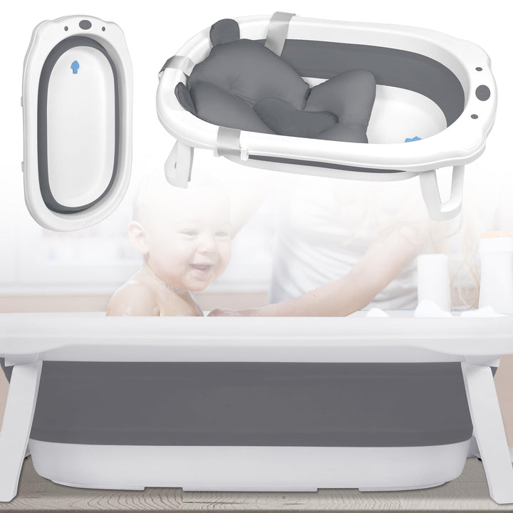 Baby Badewanne Faltbare,Babywanne 82 * 50 * 20cm,stabiles PP&amp;TPE Plastik,platzsparendm,Badewanne für