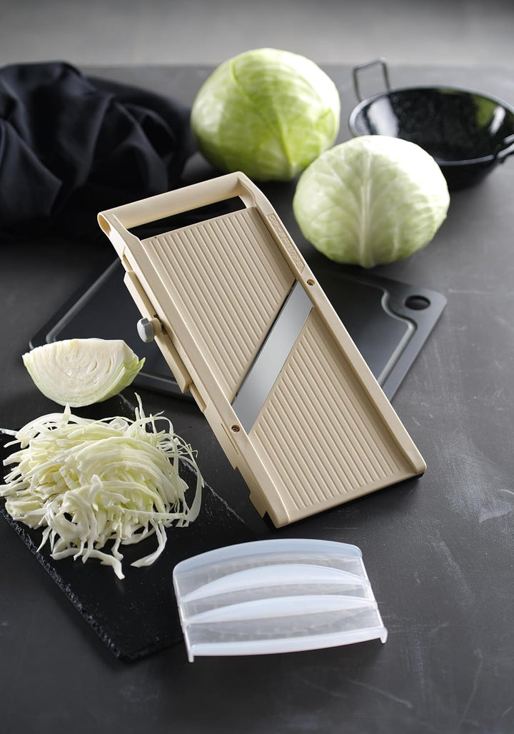 HENDI Japanische Mandoline, Shōgun, mit eingebaute Klinge, Fingerschutz, zum Schneiden hauchdünner S