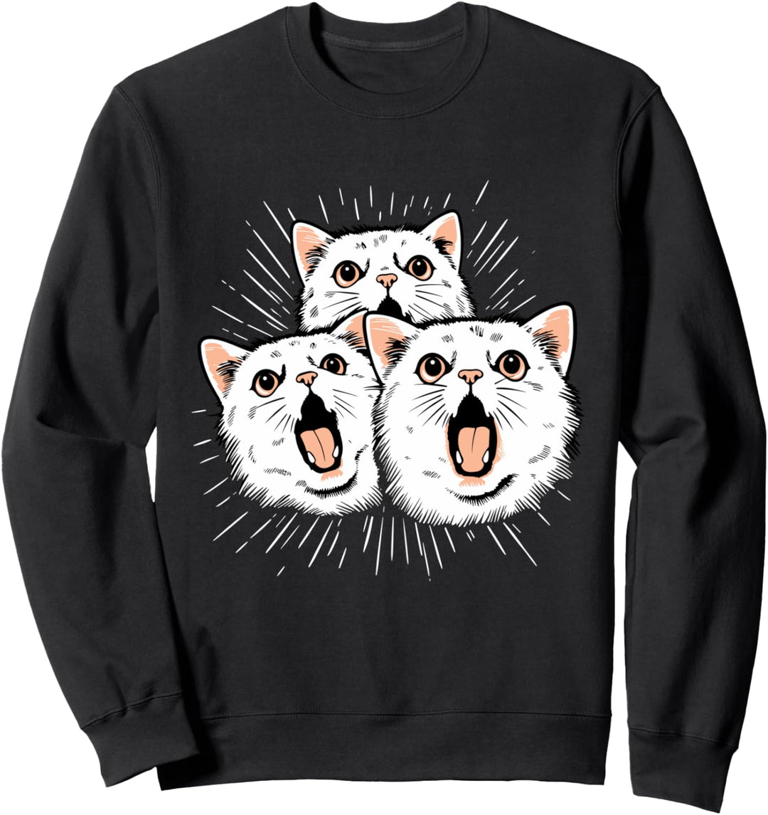 Schreiende Katzen Sweatshirt