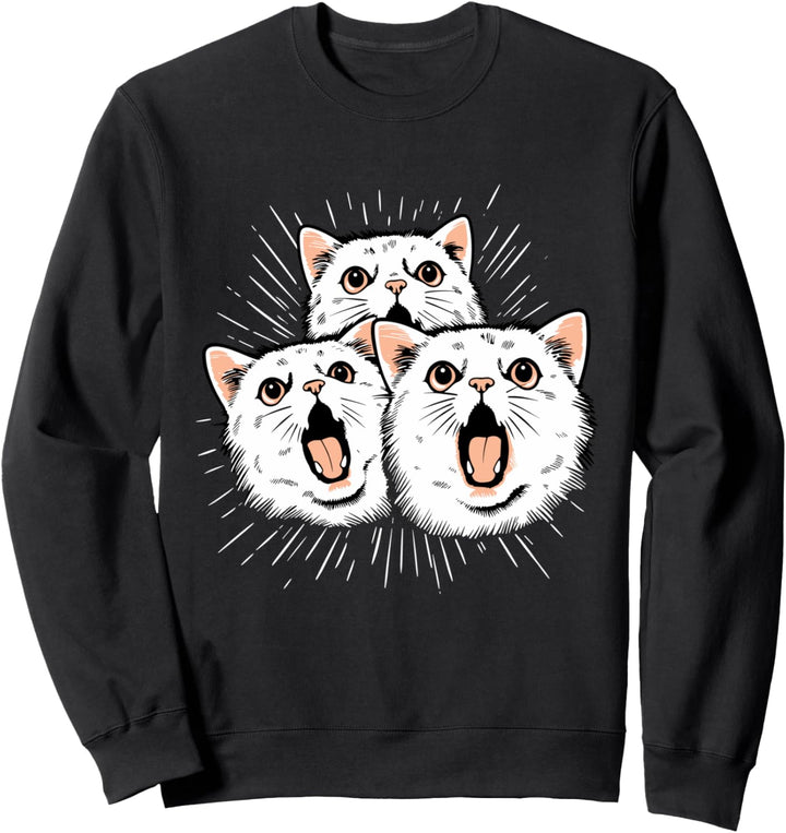 Schreiende Katzen Sweatshirt