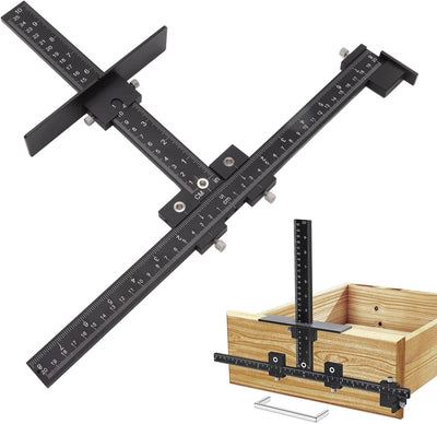 CHICIRIS Bohrschablone, Verstellbare Taschenloch Bohrschablone, Bohrlehre, Kabinett Hardware Jig, fü