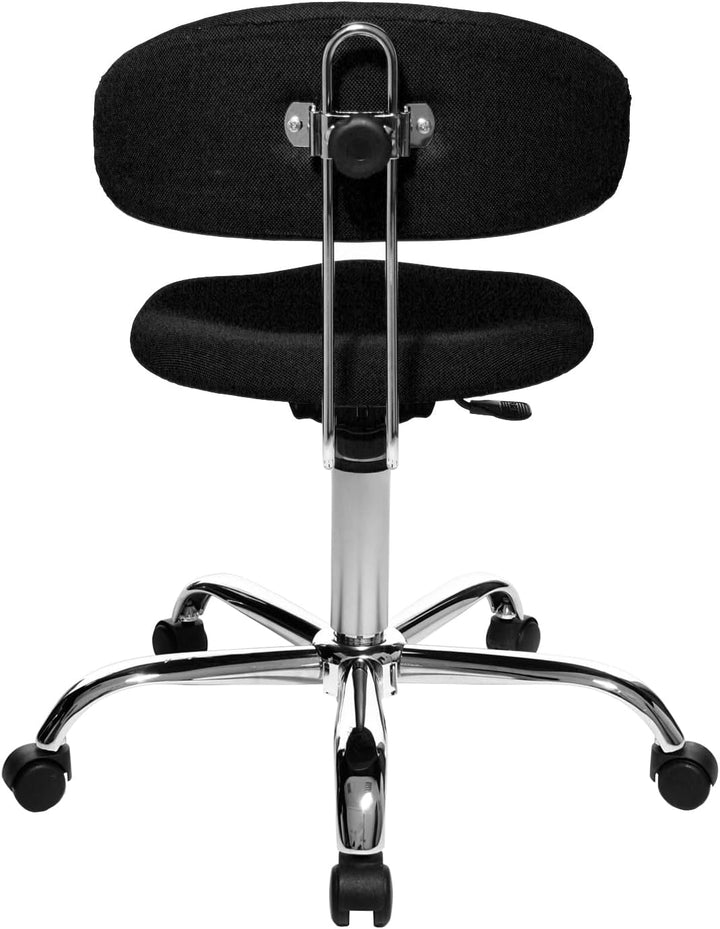 Topstar Sitness 40, Fitnesshocker, Arbeitshocker, Rollhocker mit Rückenunterstützung, 3-Dimensional