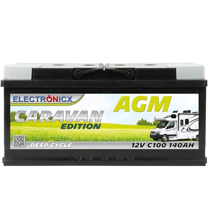 Electronicx Premium AGM Batterie 140Ah 12V für Wohnwagen, Wohnmobile, Solarbatterie, Boot: Solar Mov